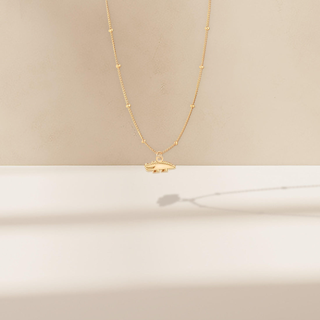 Crocodile Beaded Charm Necklace