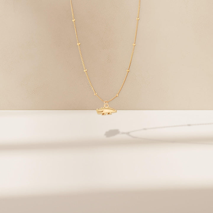 Crocodile Beaded Charm Necklace