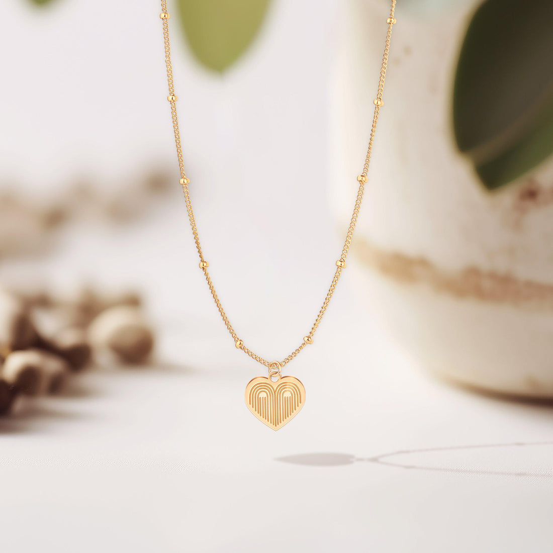 Rainbow Heart Charm Necklace
