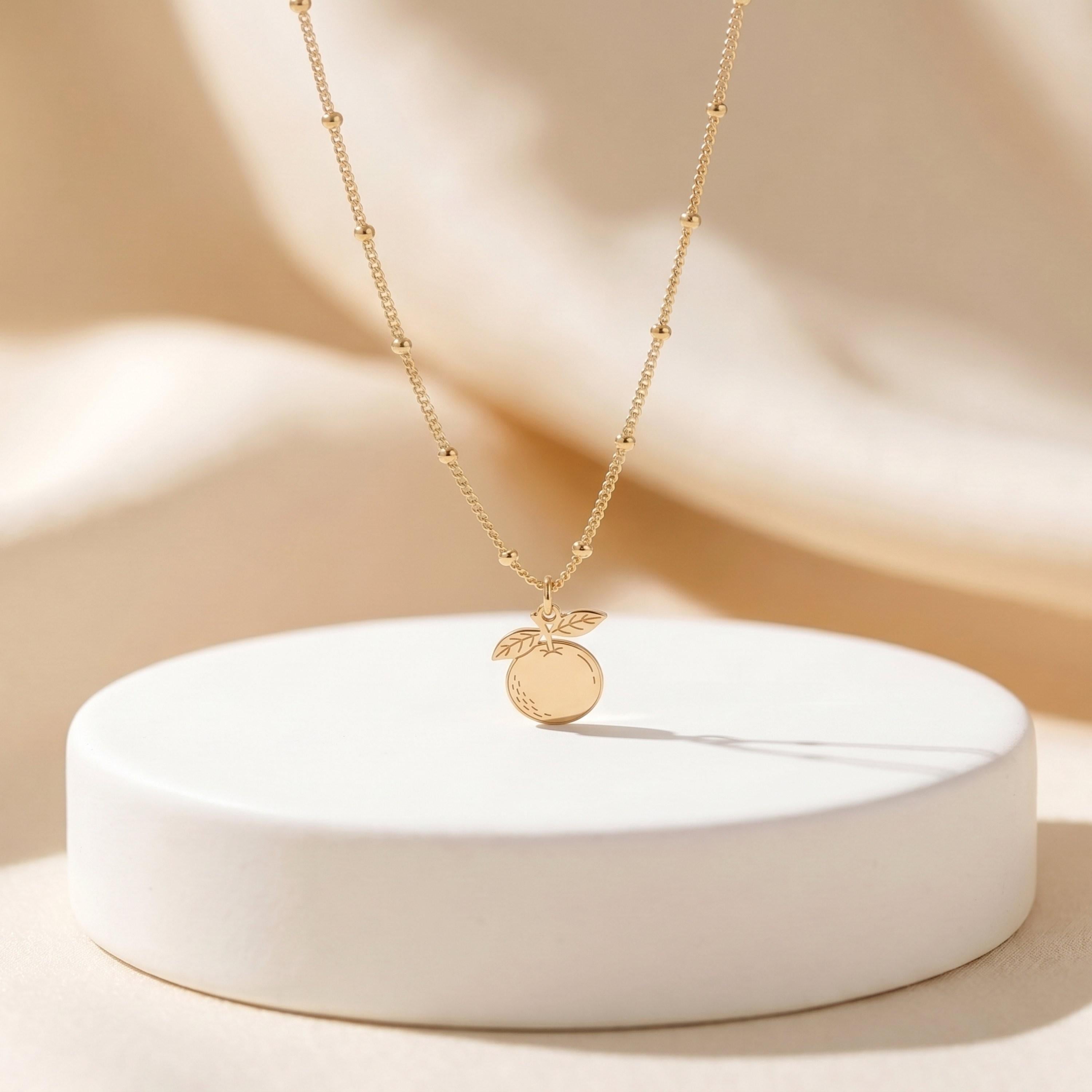 Orange Fruit Beady Necklace
