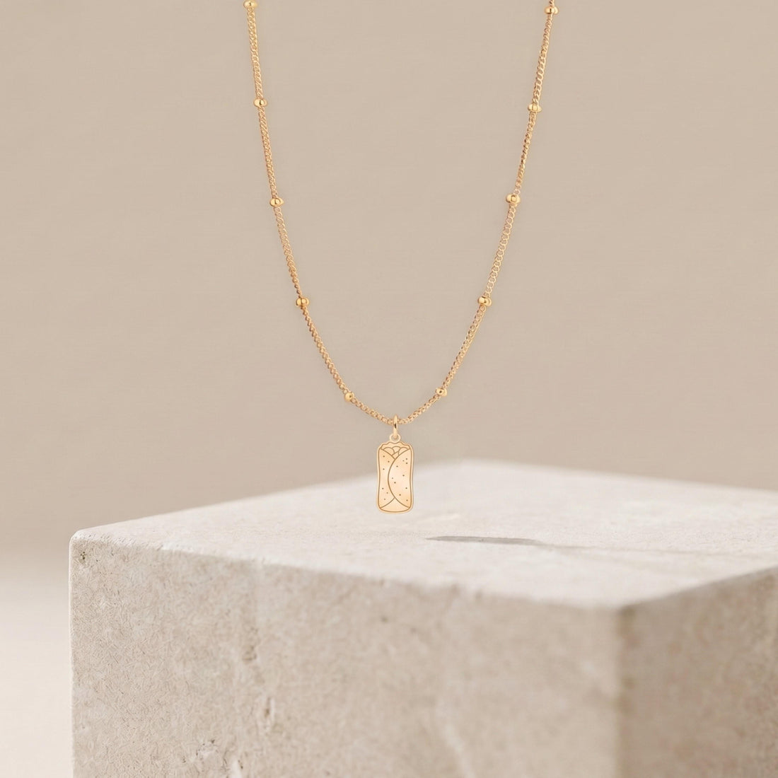 Wrapped Burrito Beady Necklace