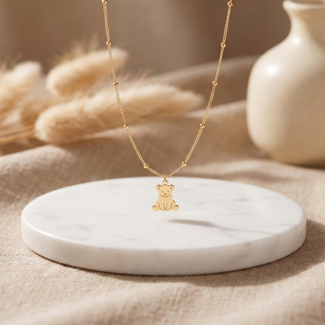 Bear Cub Beady Necklace
