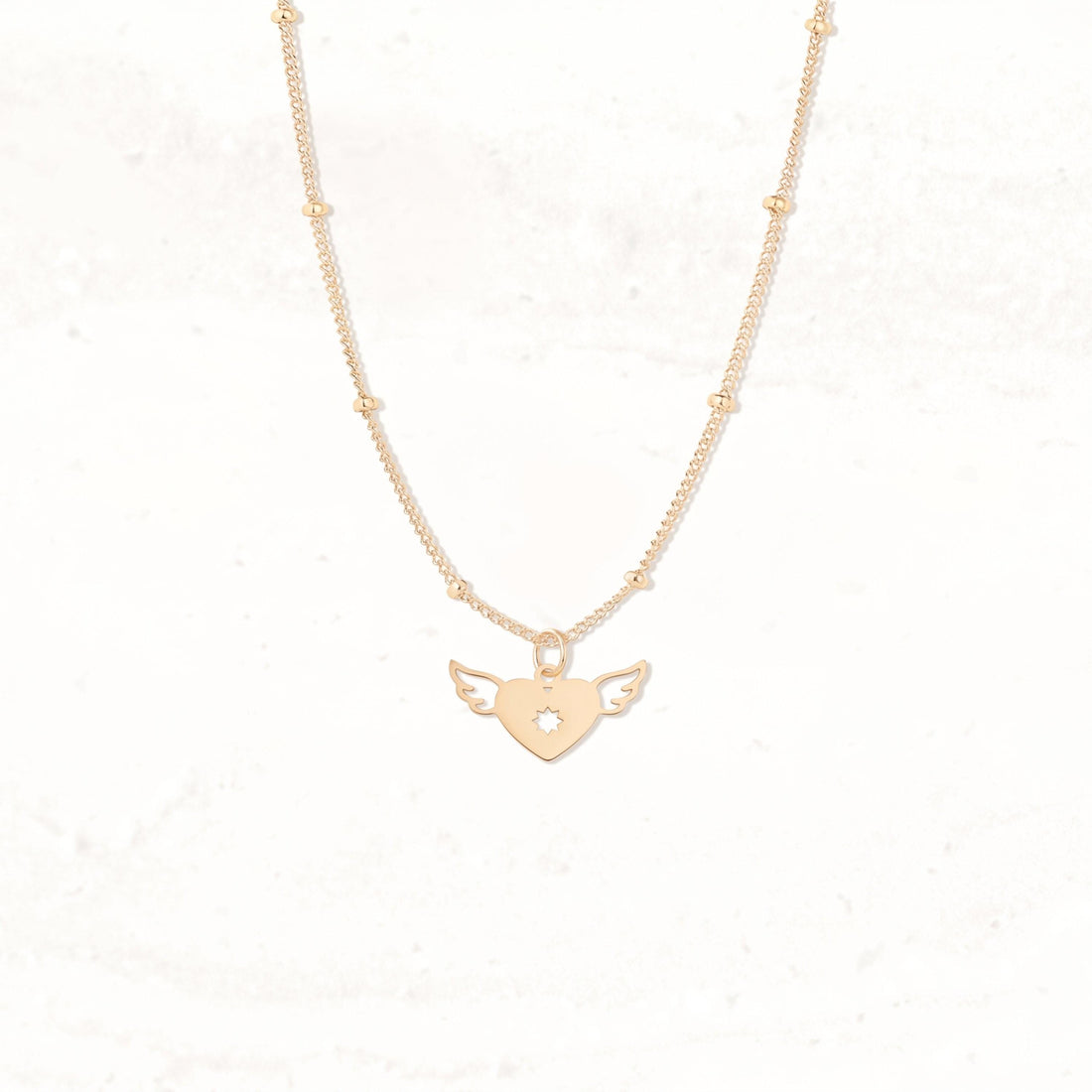 Winged Heart Charm Necklace