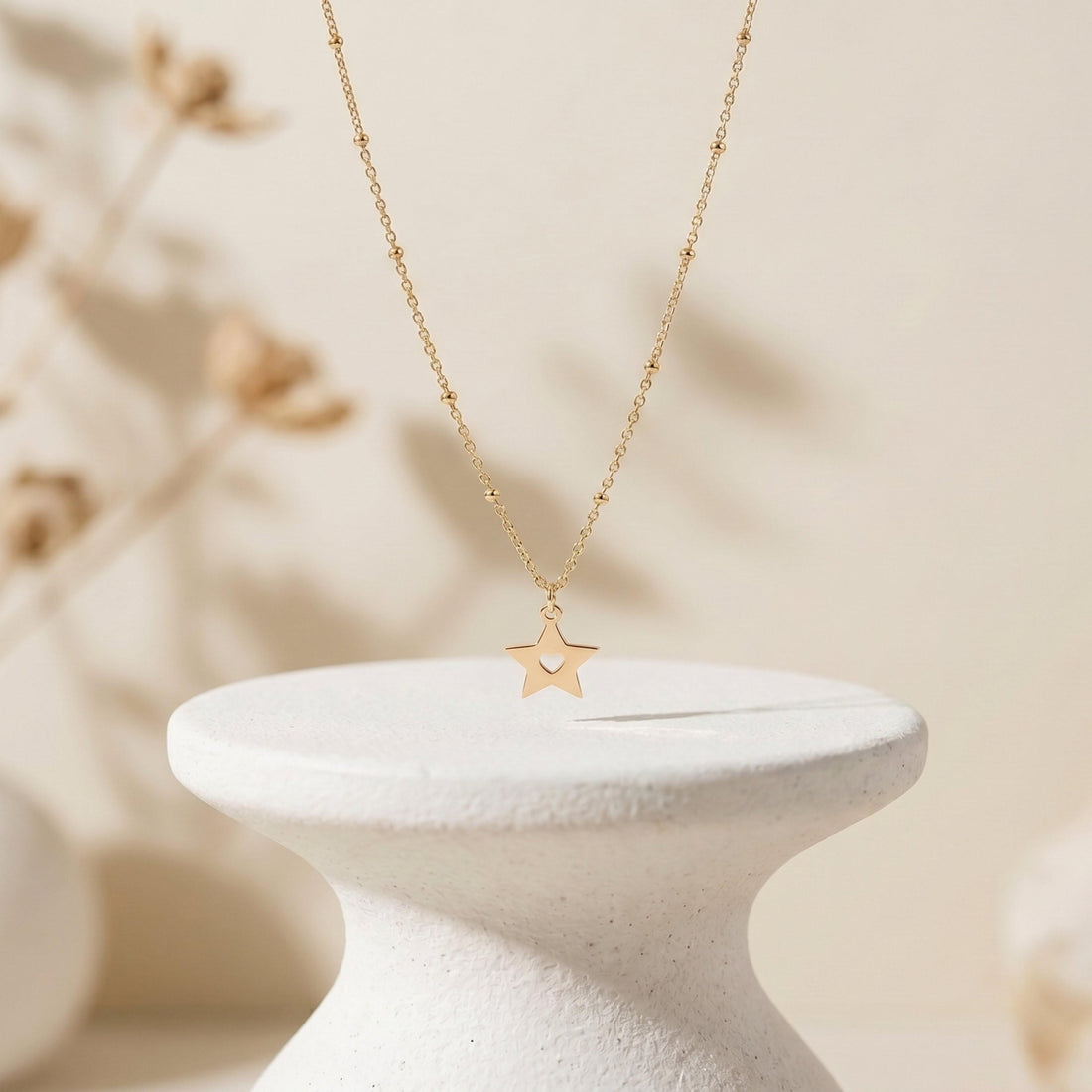 Heart Star Beady Necklace