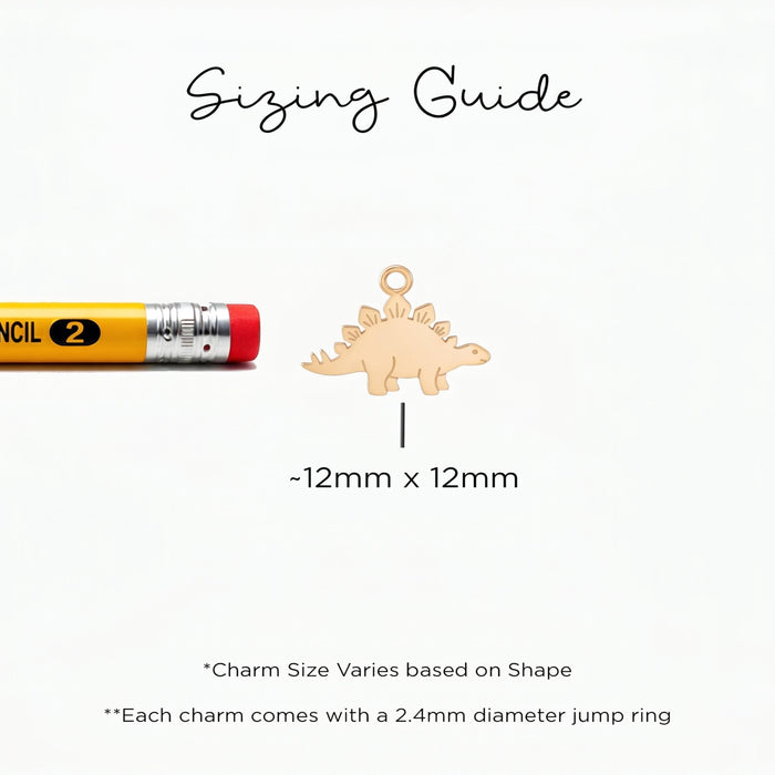 Stegosaurus Charm Beady Necklace