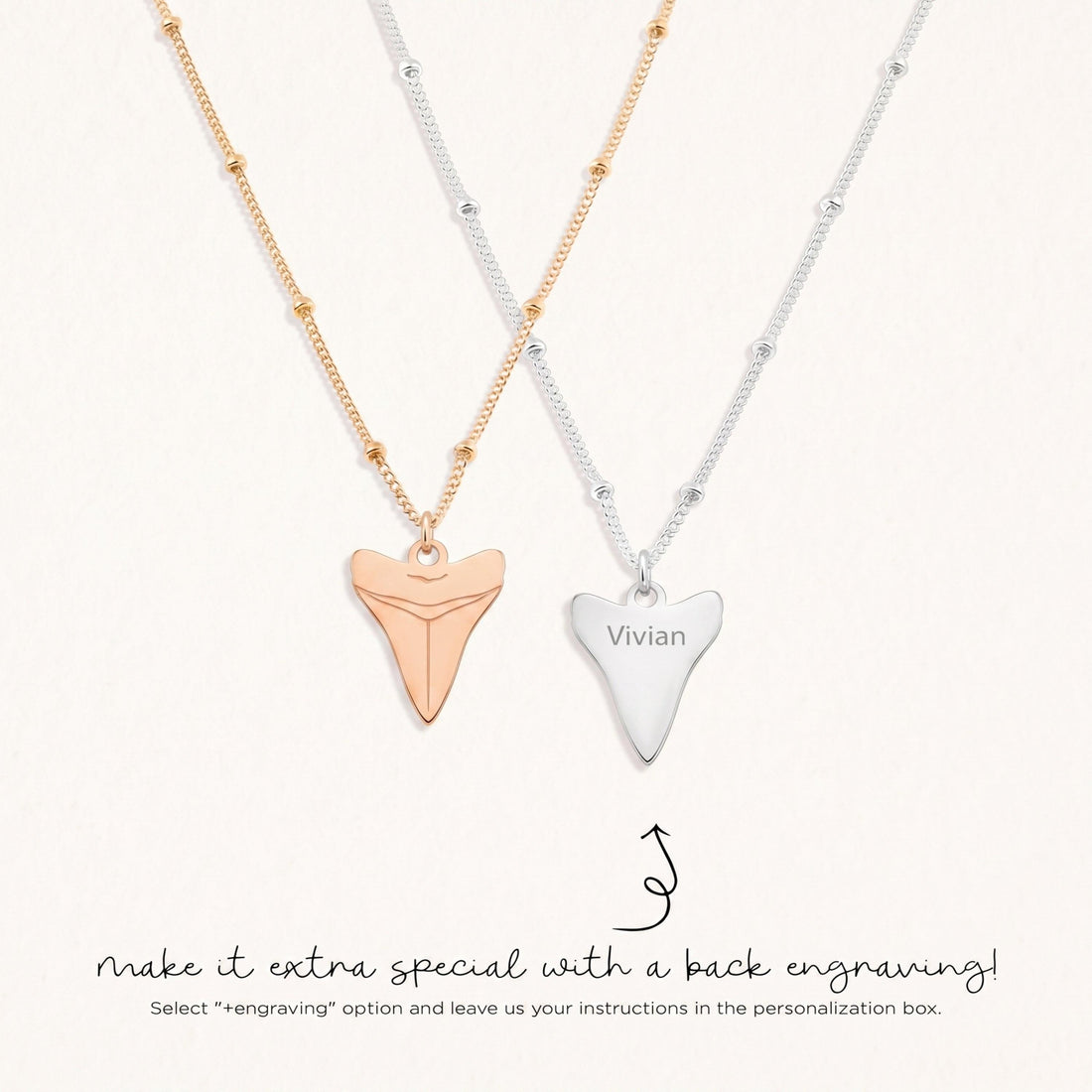 Shark Tooth Beady Necklace