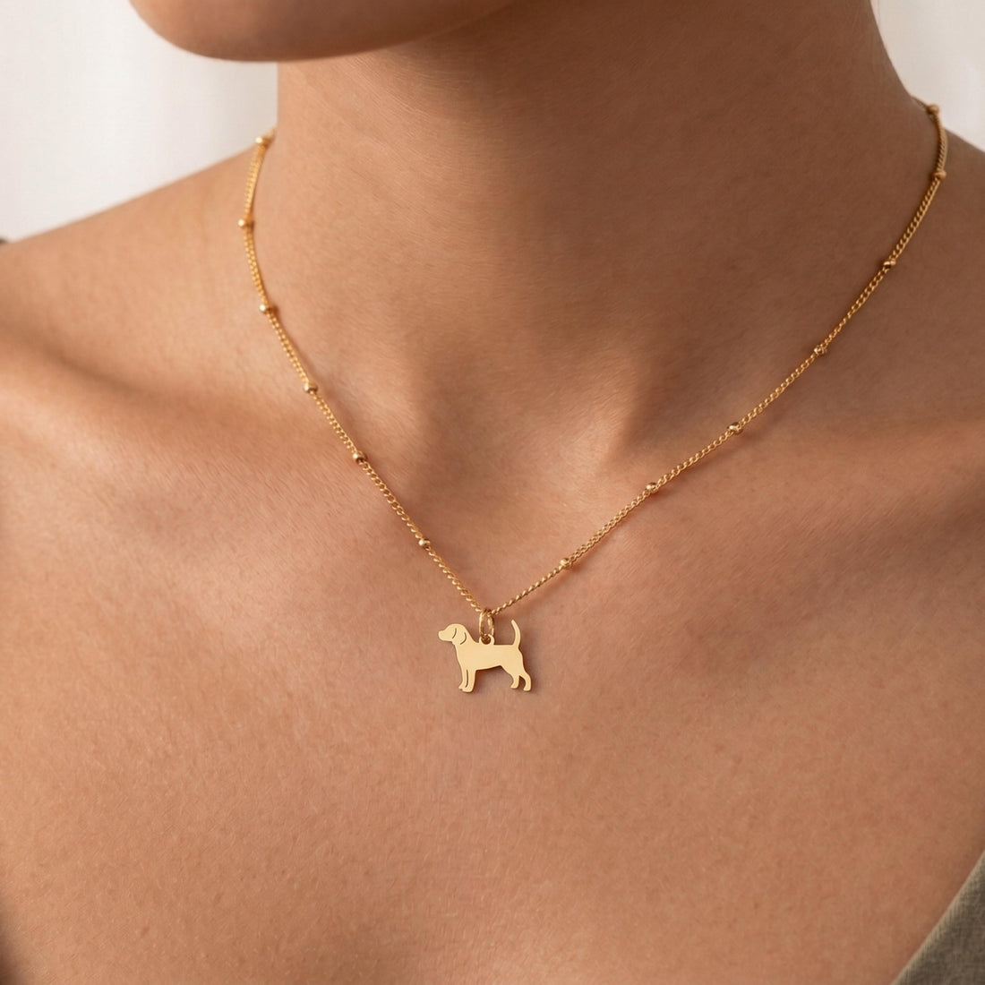 Canine Silhouette Charm Necklace