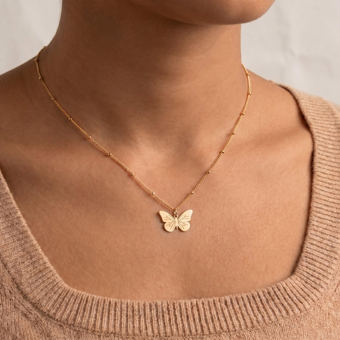 Butterfly Wings Charm Necklace