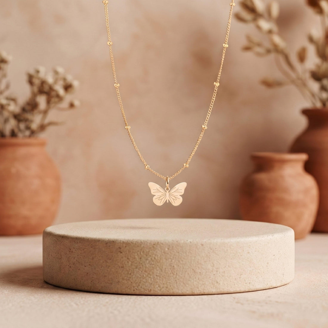 Butterfly Wings Charm Necklace