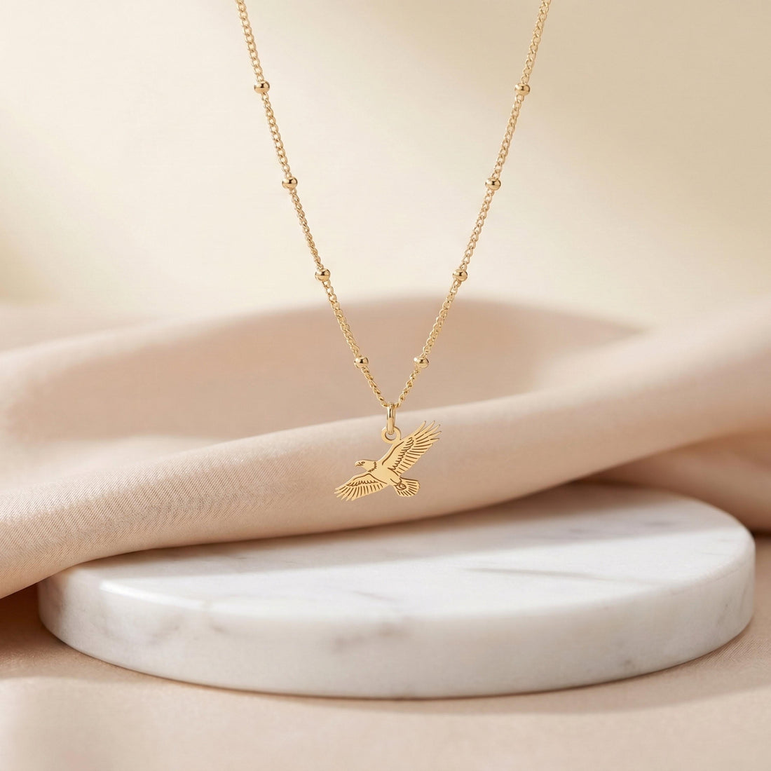 Flying Eagle Charm Necklace