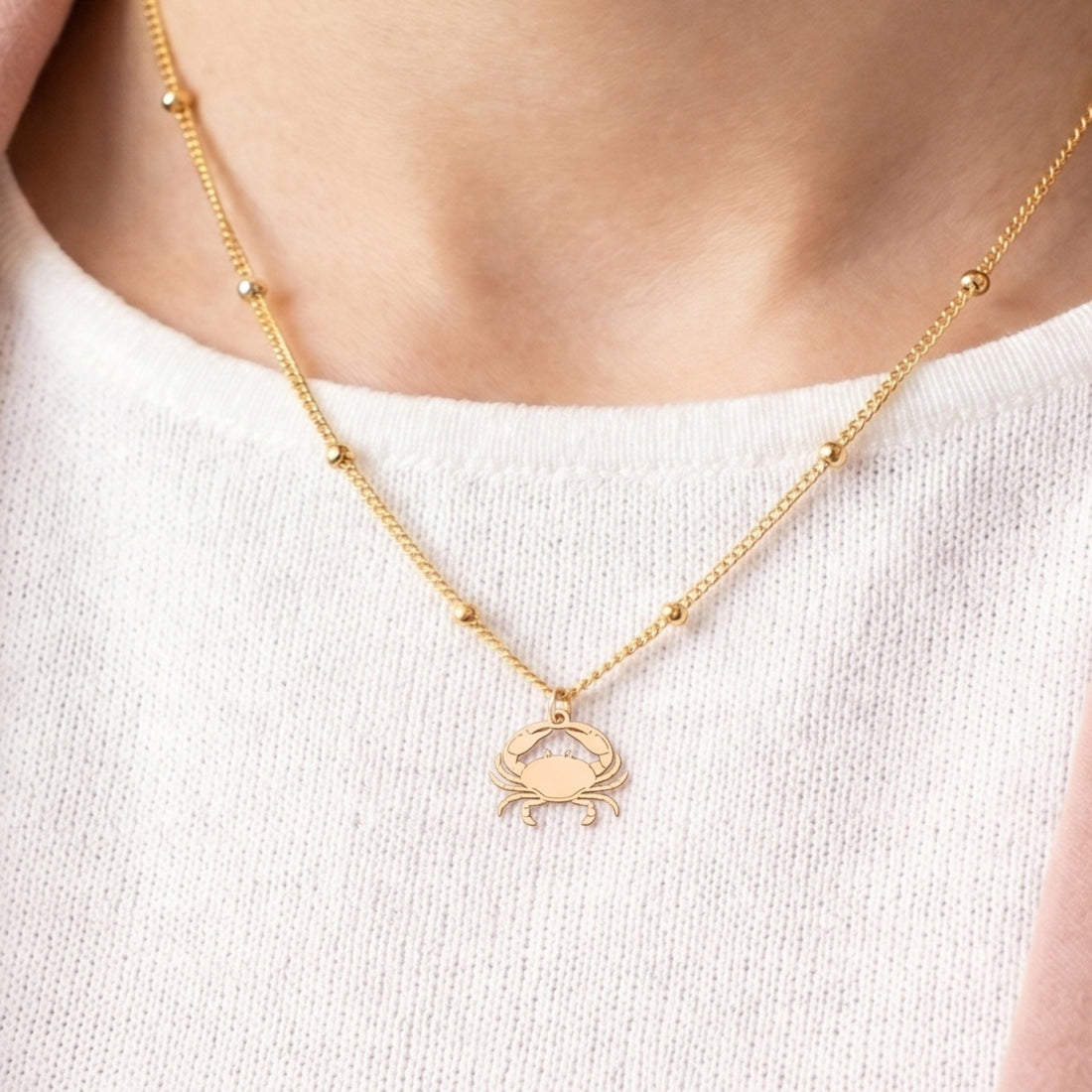 Claw Crab Charm Necklace