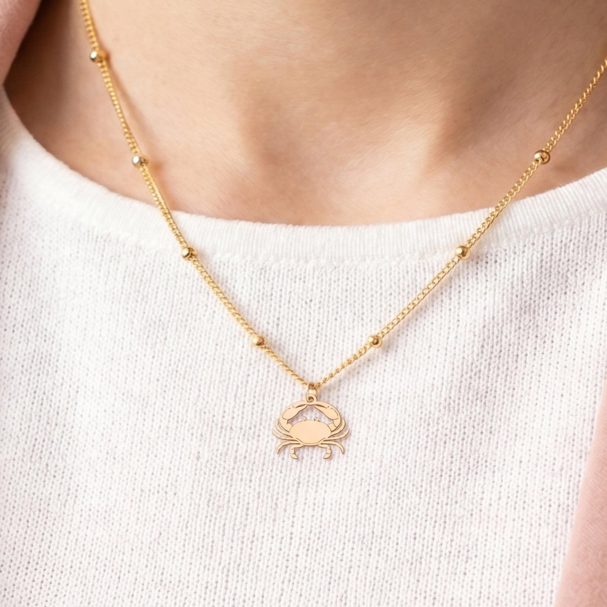 Claw Crab Charm Necklace