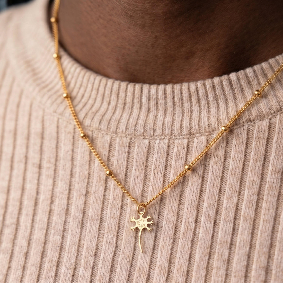 Neuron Charm Beady Necklace