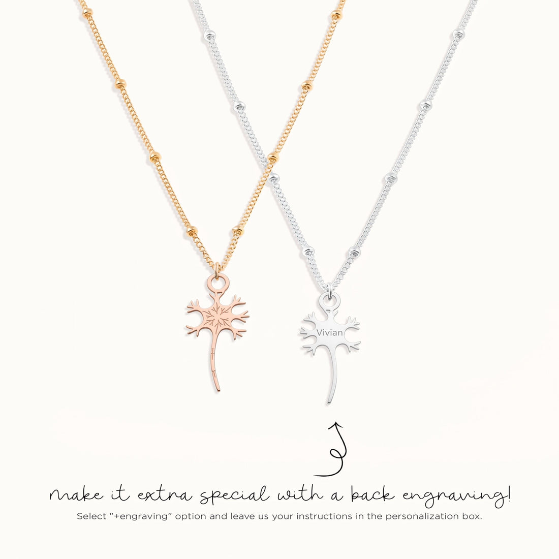 Neuron Charm Beady Necklace