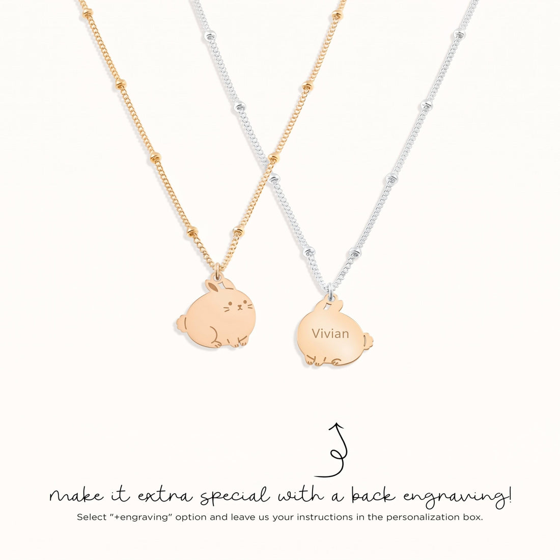 Kawaii Bunny Charm Necklace