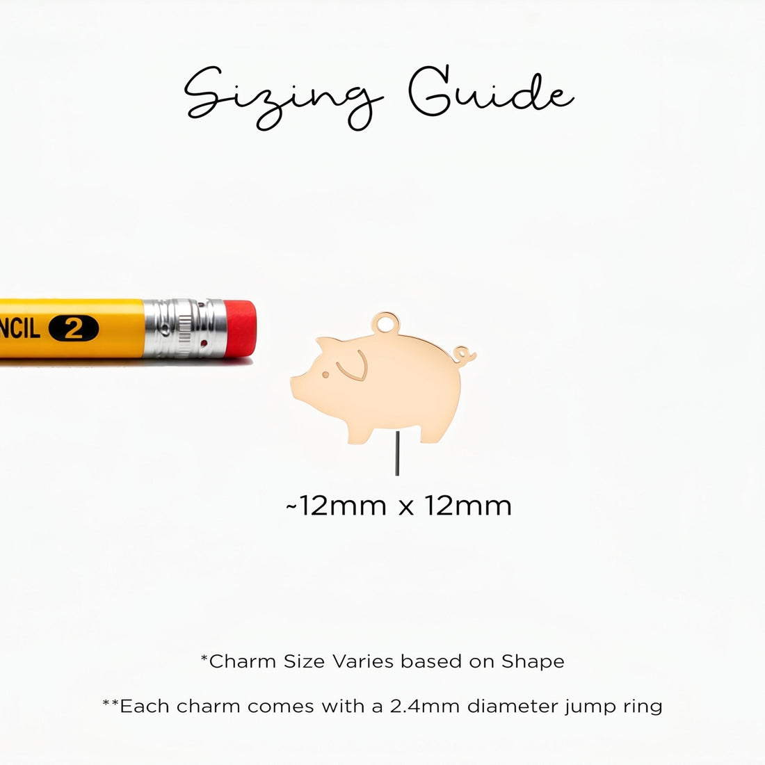 Pig Charm Beady Necklace