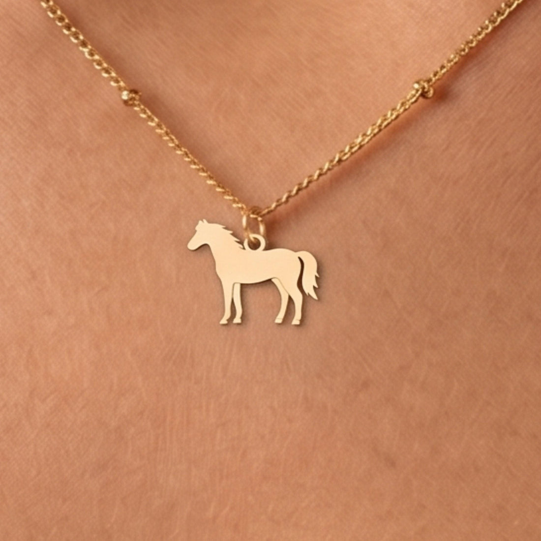 Standing Horse Charm Necklace