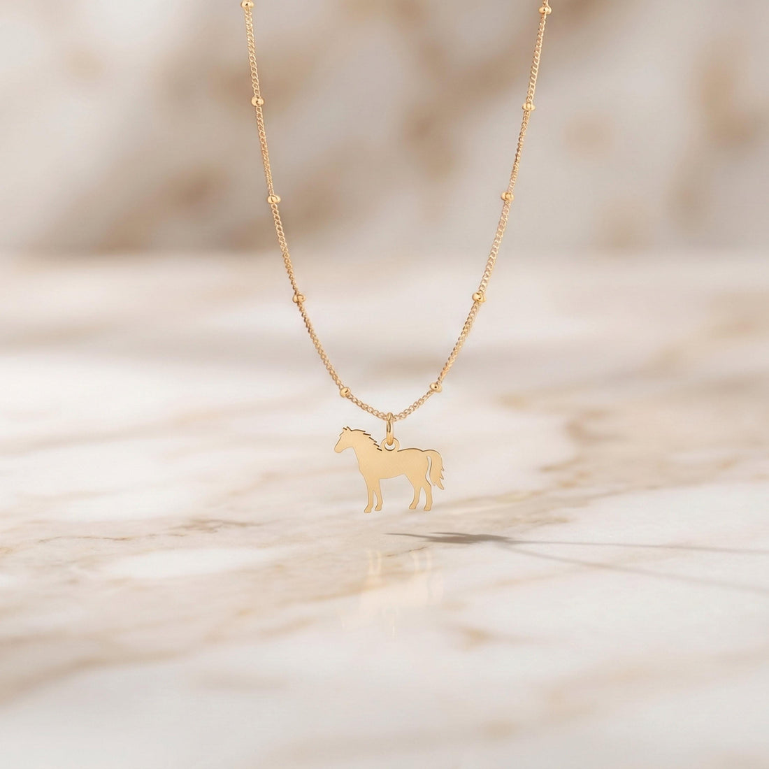 Standing Horse Charm Necklace