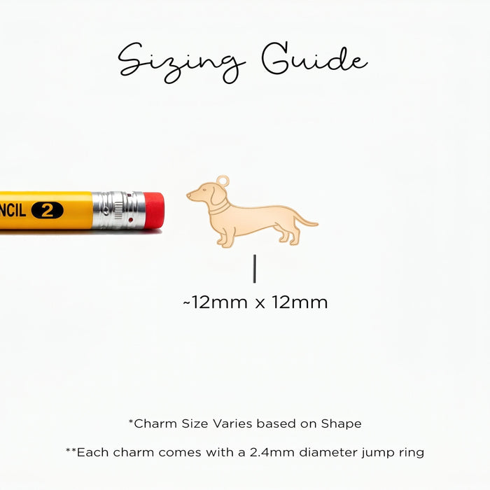 Dachshund Dog Charm Beady Necklace
