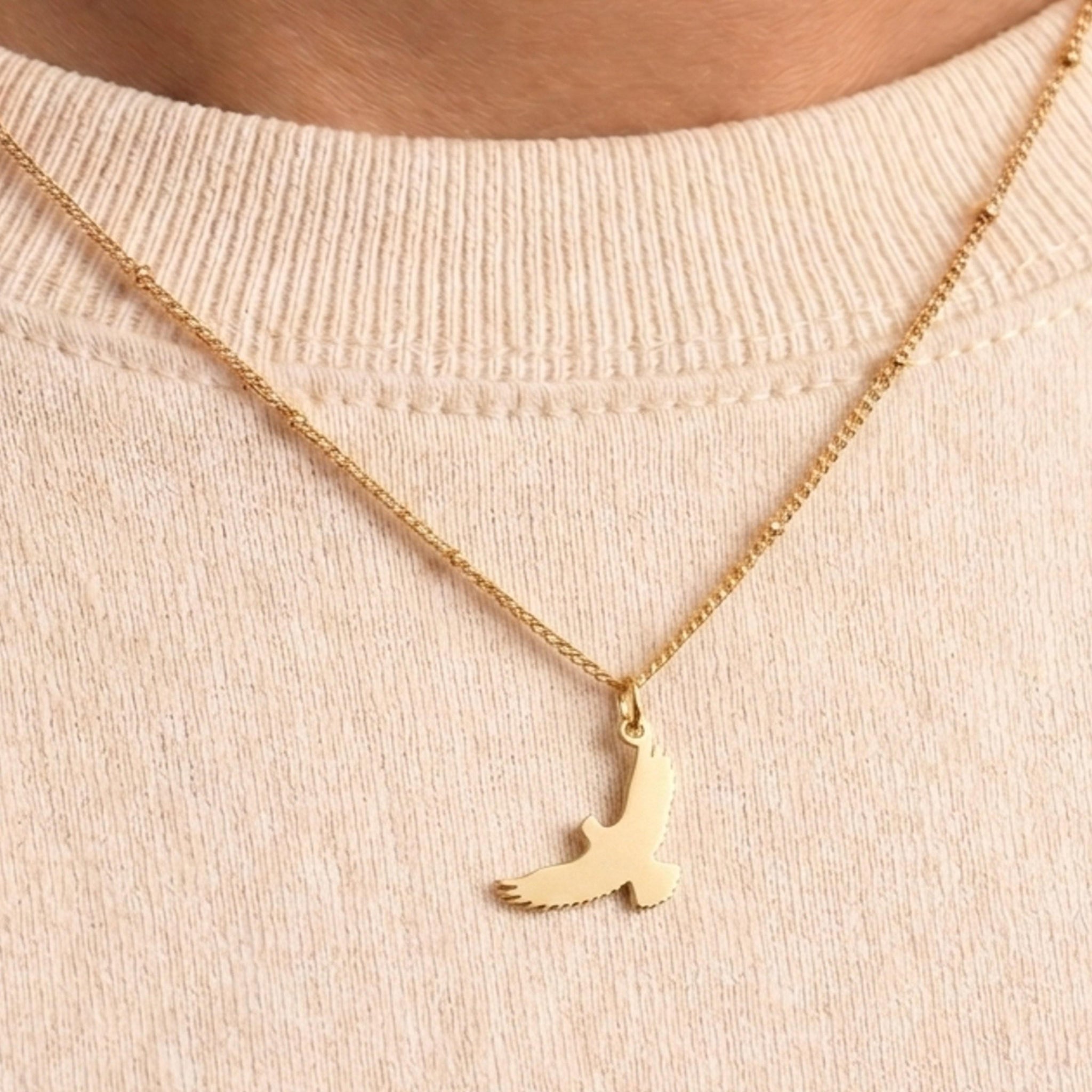 Flying Eagle Charm Necklace