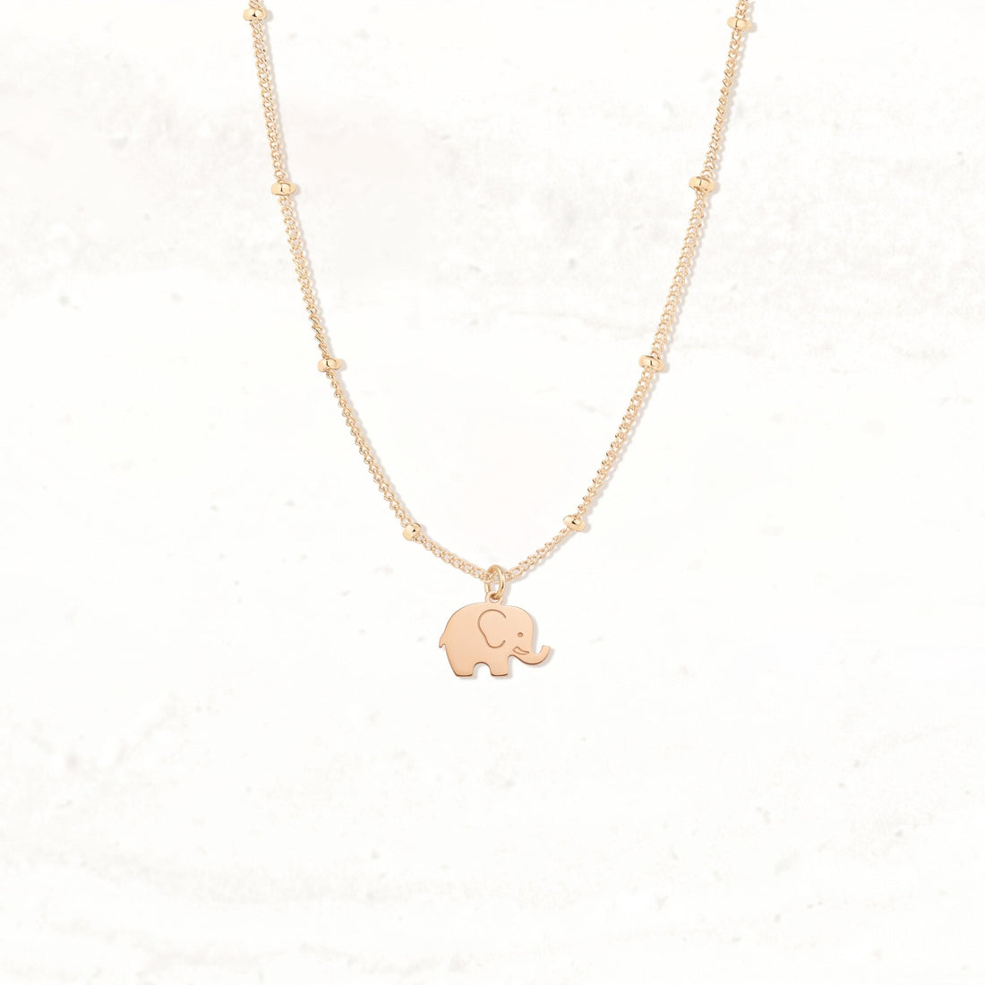 Baby Elephant Charm Necklace
