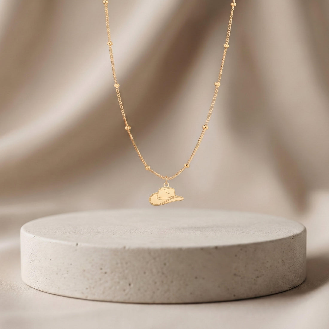 Cowboy Hat Charm Necklace