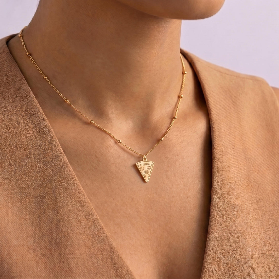 Pizza Slice Beady Necklace