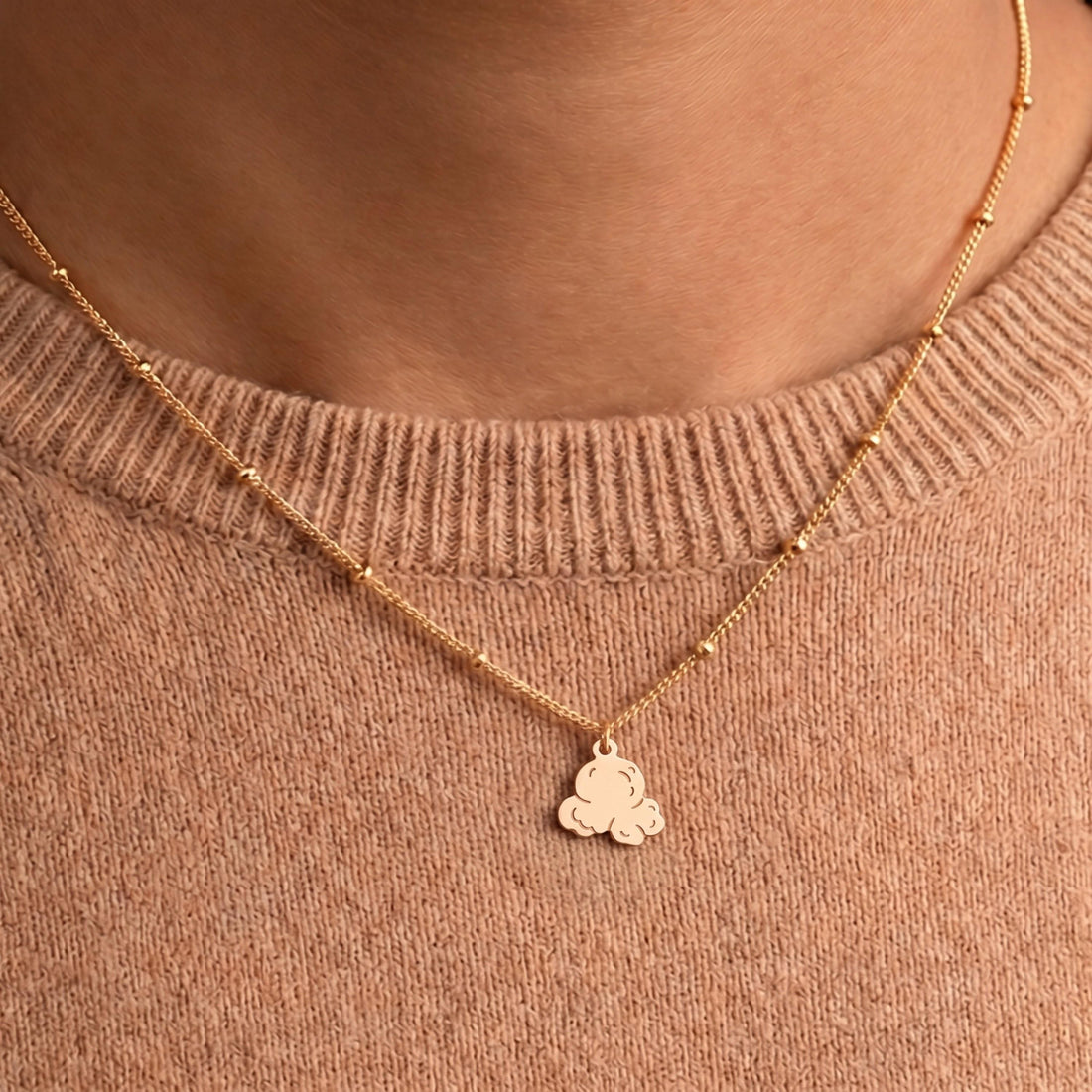 Popcorn Kernel Charm Necklace