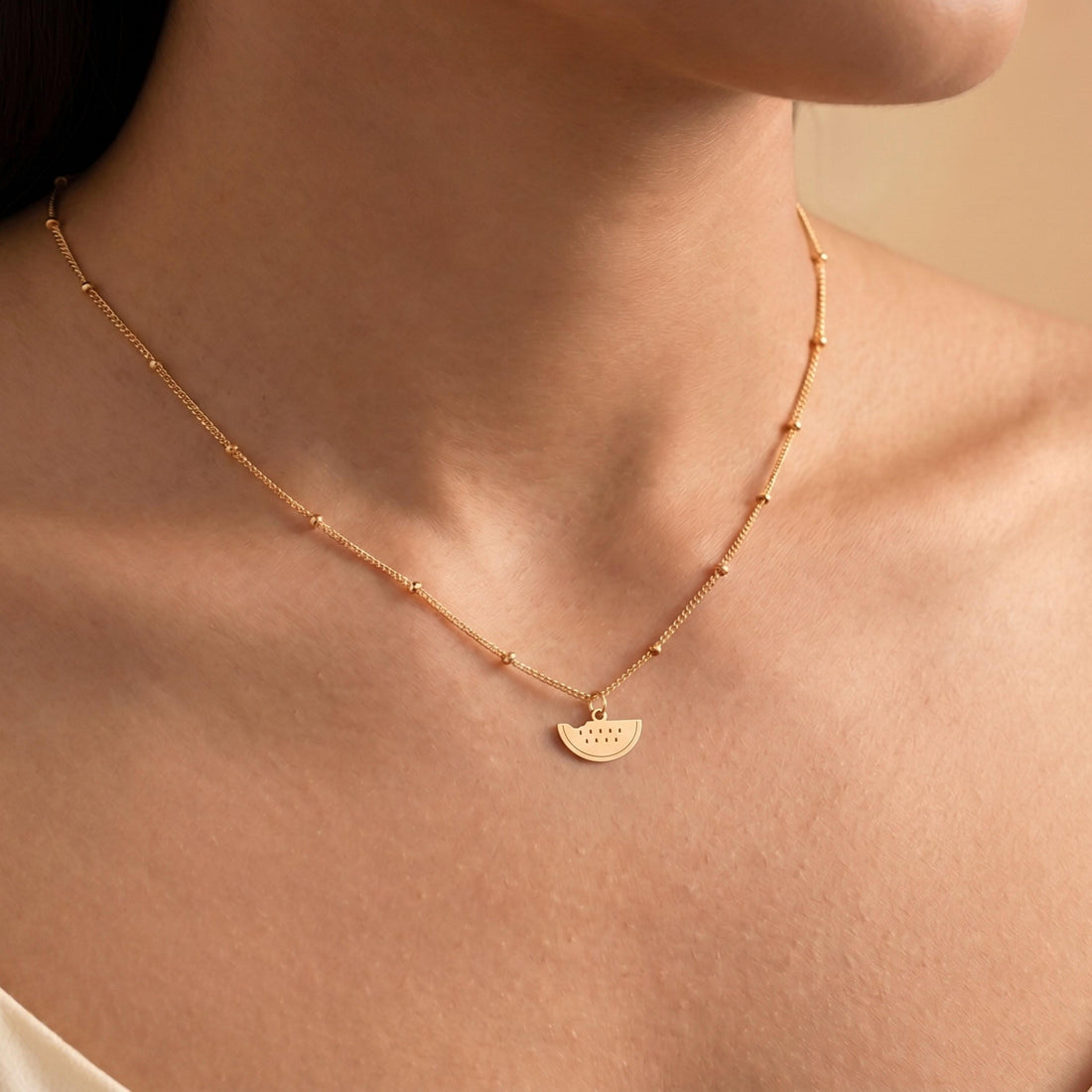 Watermelon Slice Charm Necklace