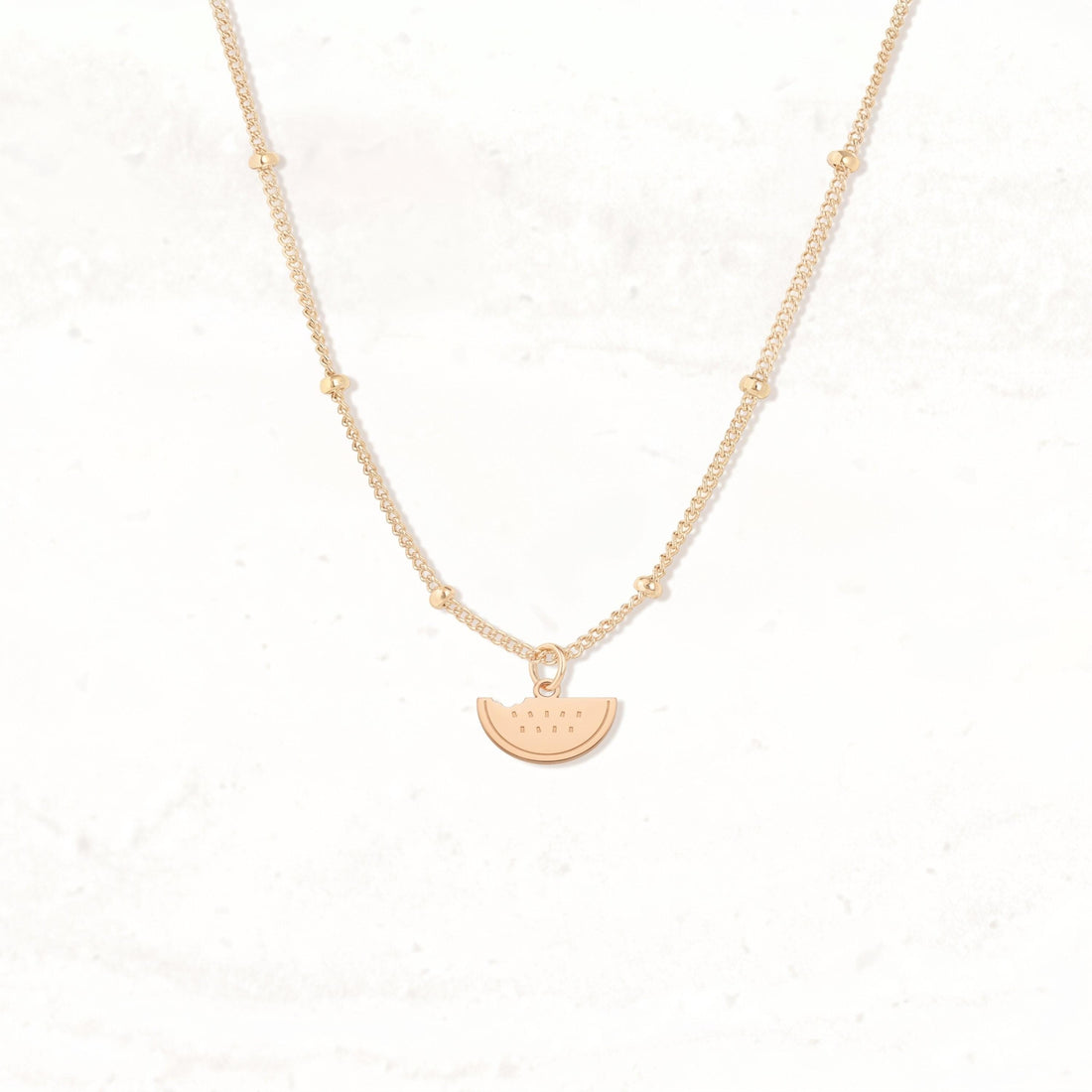 Watermelon Slice Charm Necklace