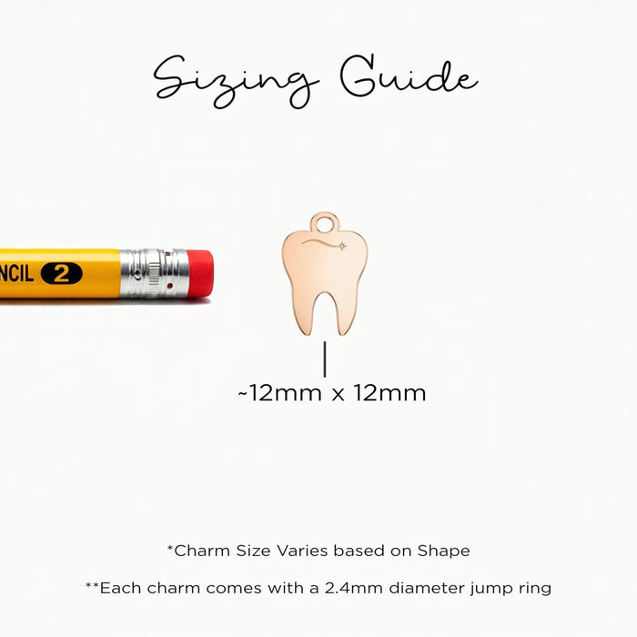Tooth Silhouette Beady Necklace