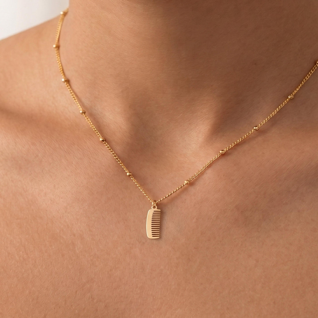 Hair Comb Charm Necklace