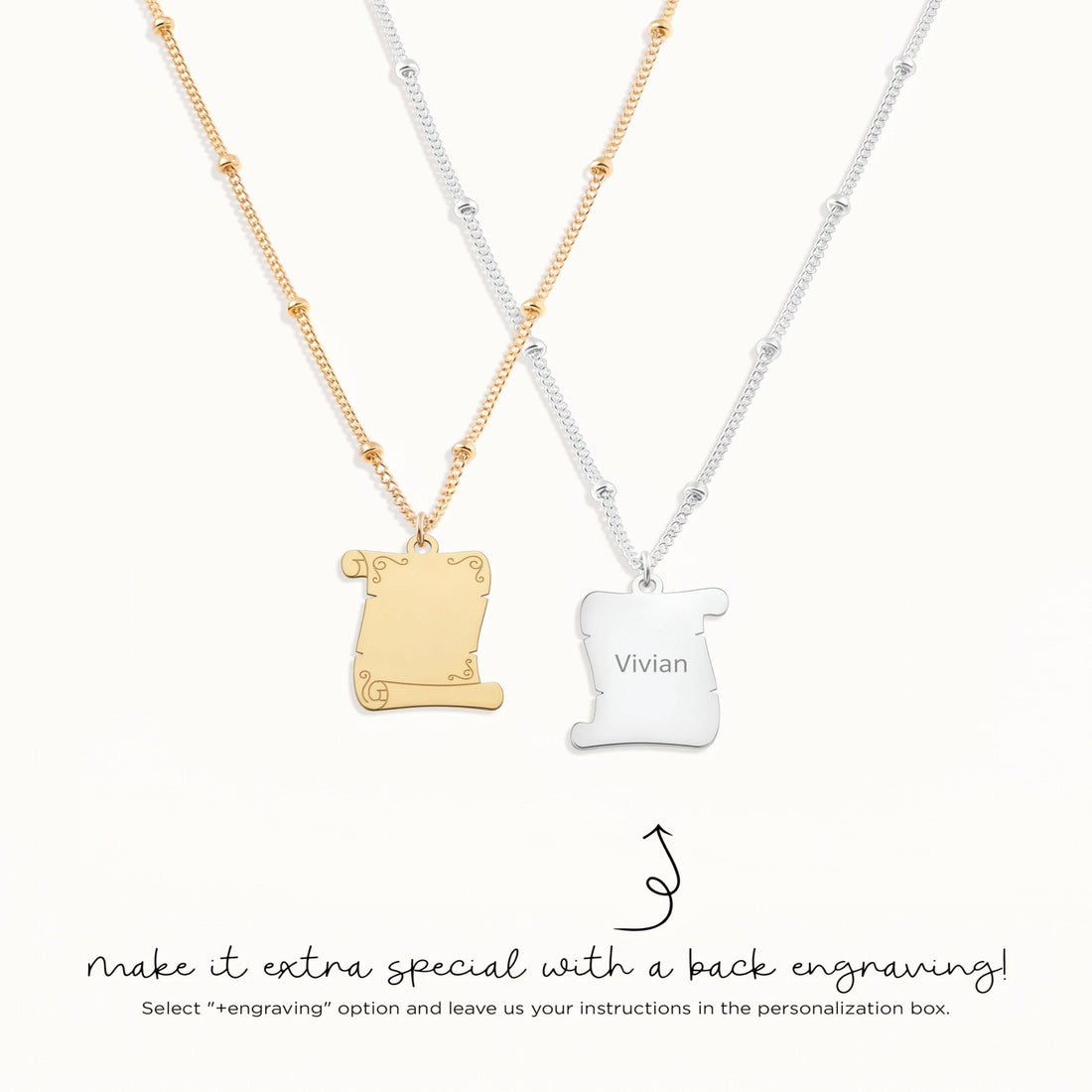 Medieval Scroll Beady Necklace