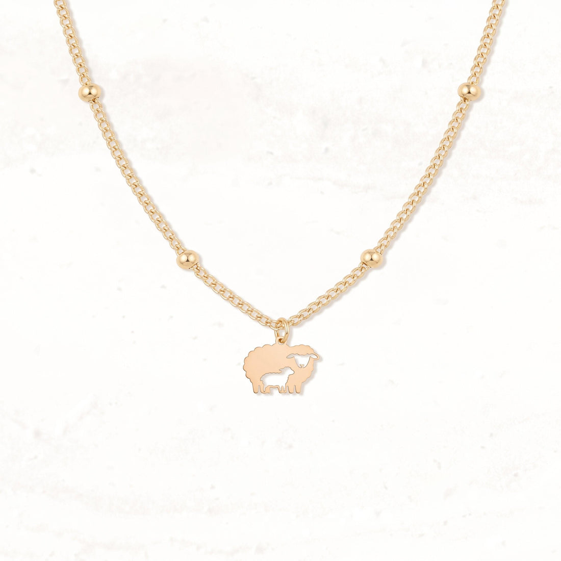 Mama Sheep Charm Necklace