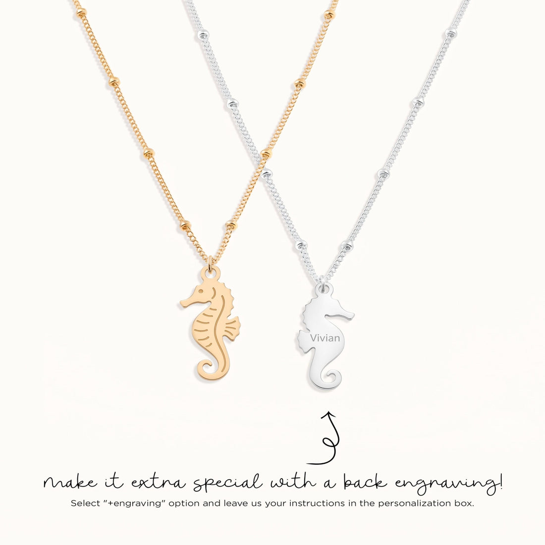 Seahorse Charm Beady Necklace