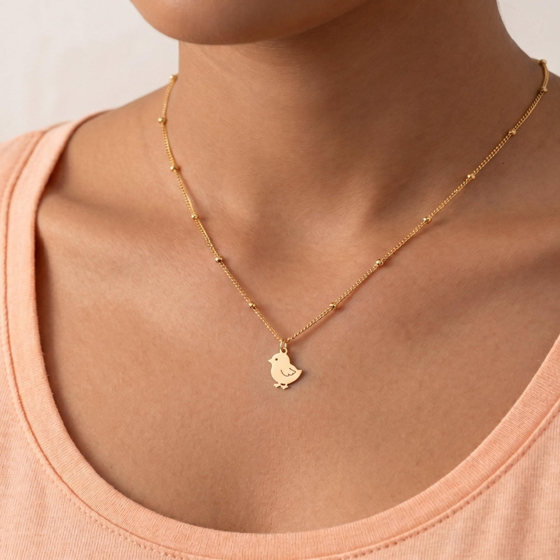Baby Chick Beady Necklace