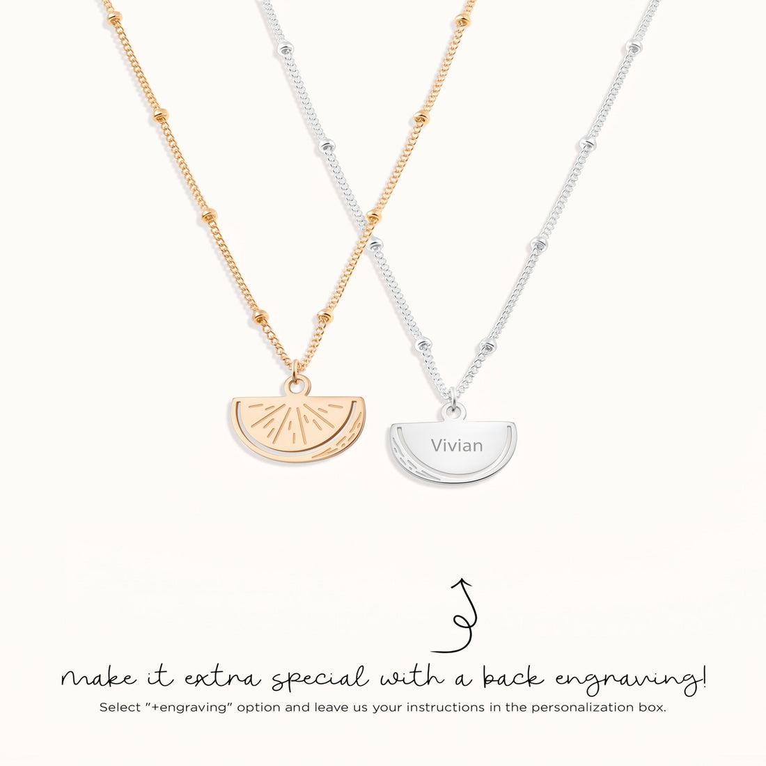 Lemon Slice Charm Necklace