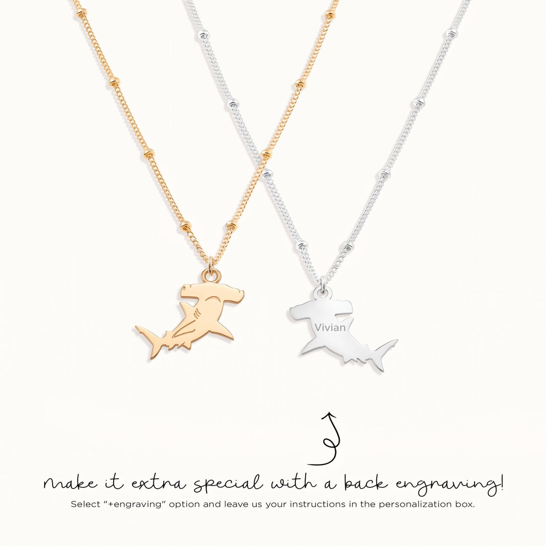 Hammerhead Shark Charm Necklace