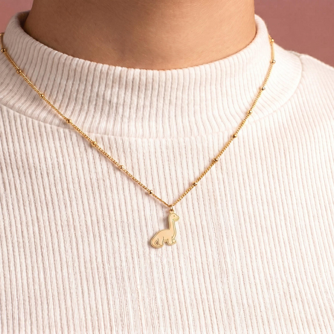 Sauropod Dinosaur Beady Necklace