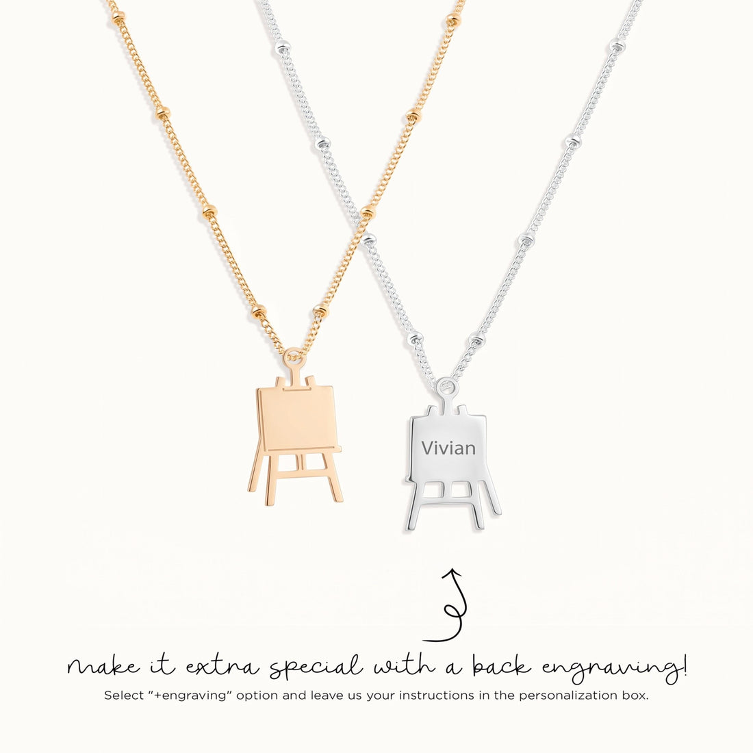 Artist Easel Beady Necklace