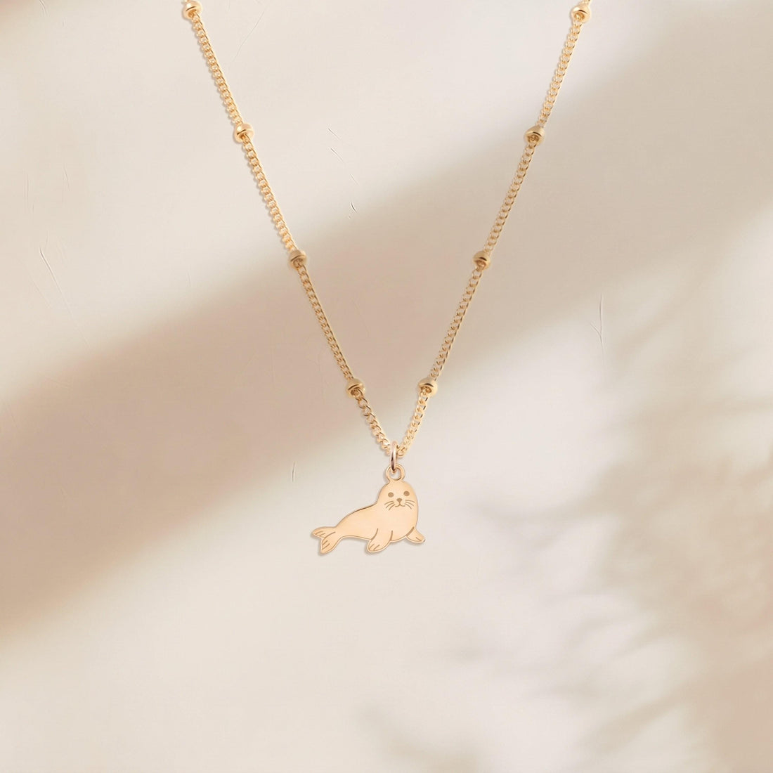 Baby Seal Pup Beady Necklace