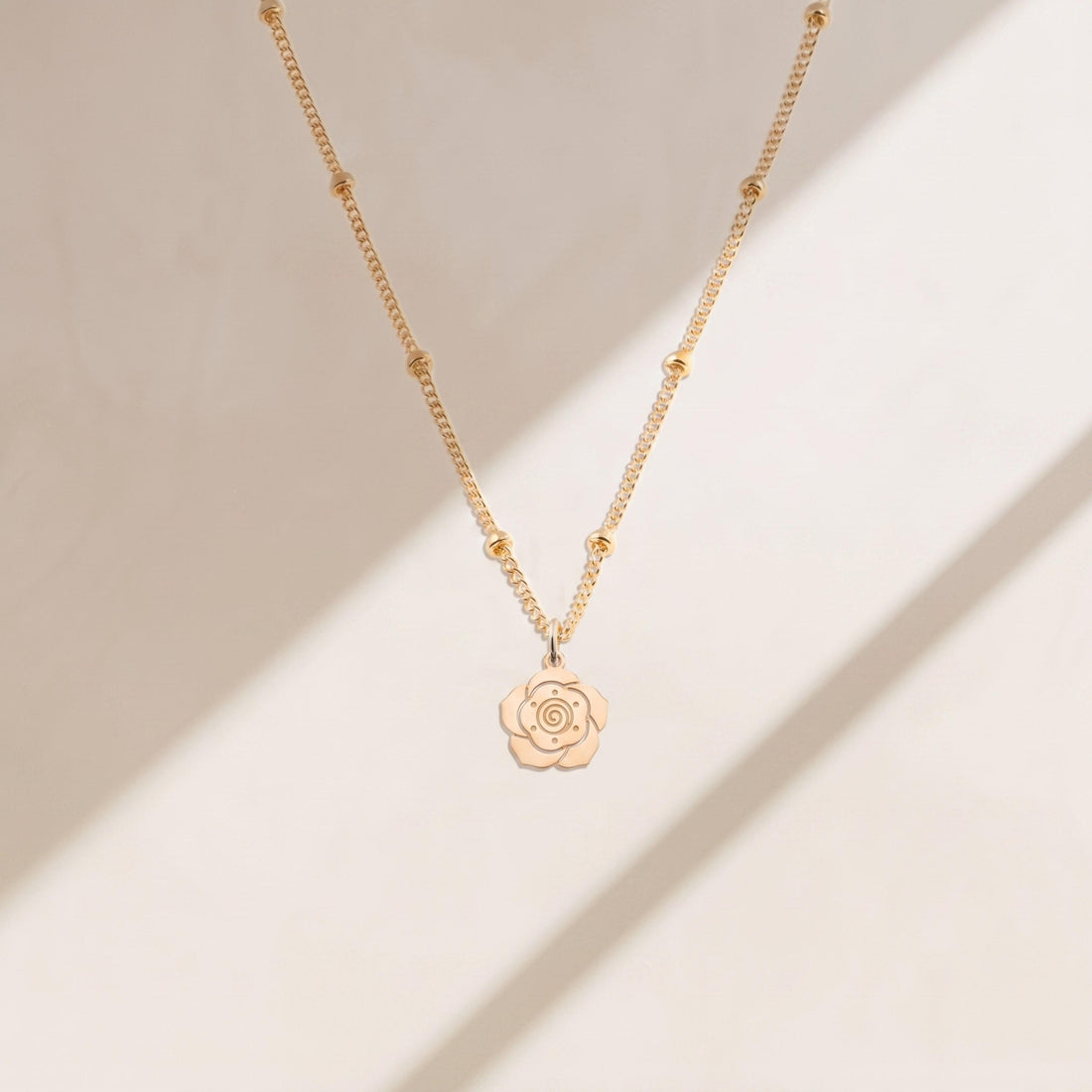 Rose Bloom Charm Necklace