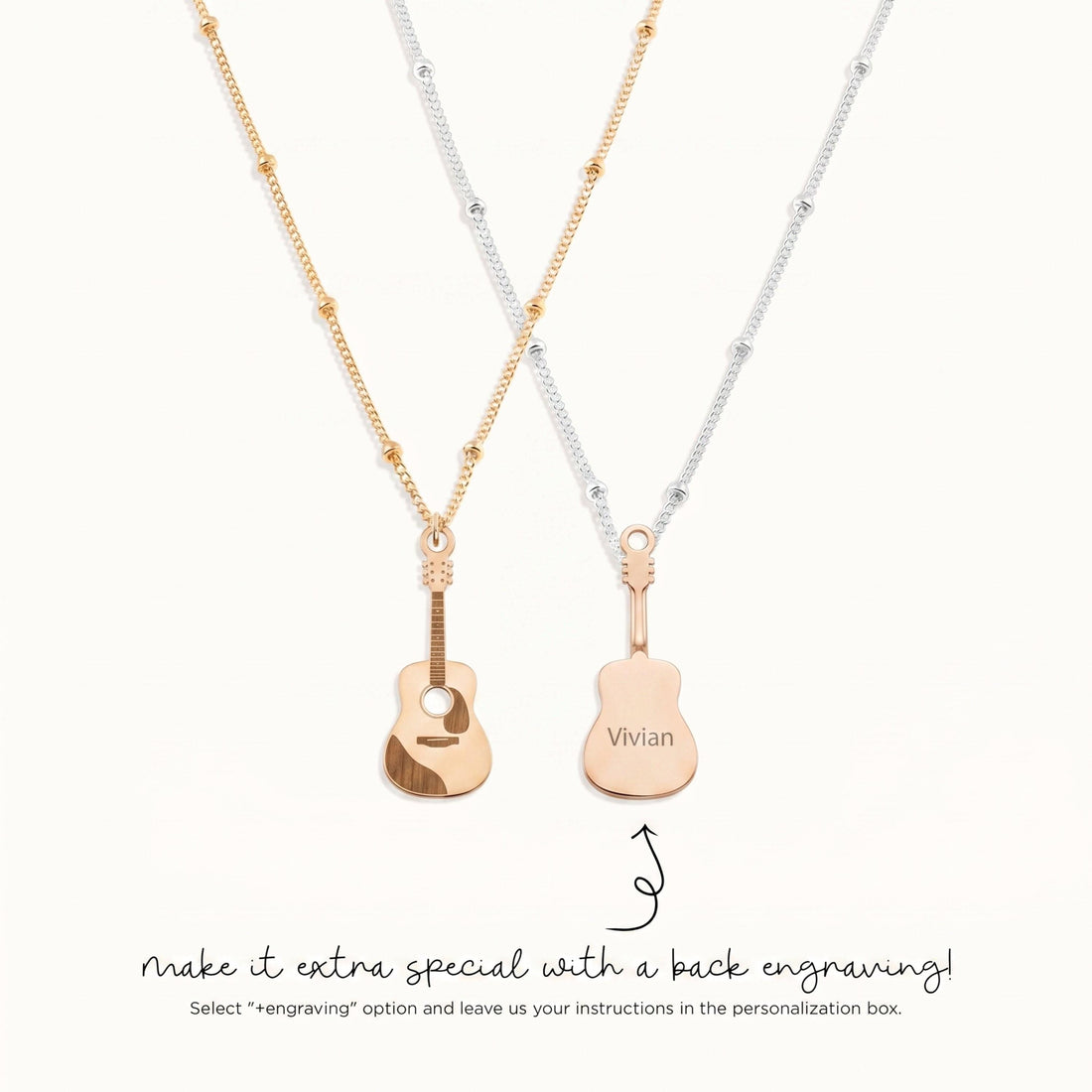 Acoustic Guitar Beaded Necklace