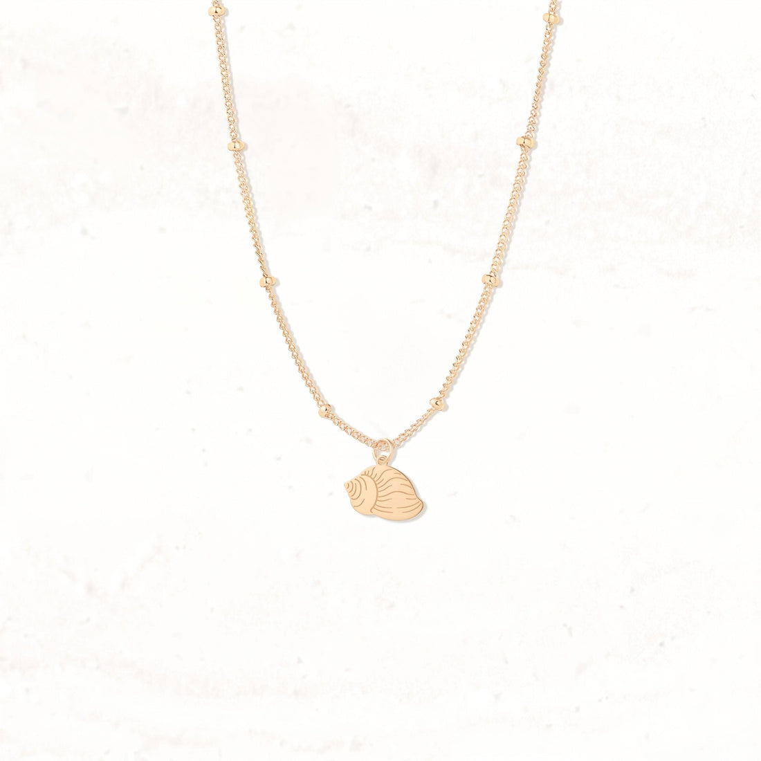 Seashell Charm Beady Necklace