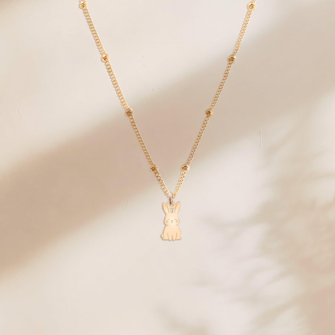 Sitting Bunny Charm Necklace