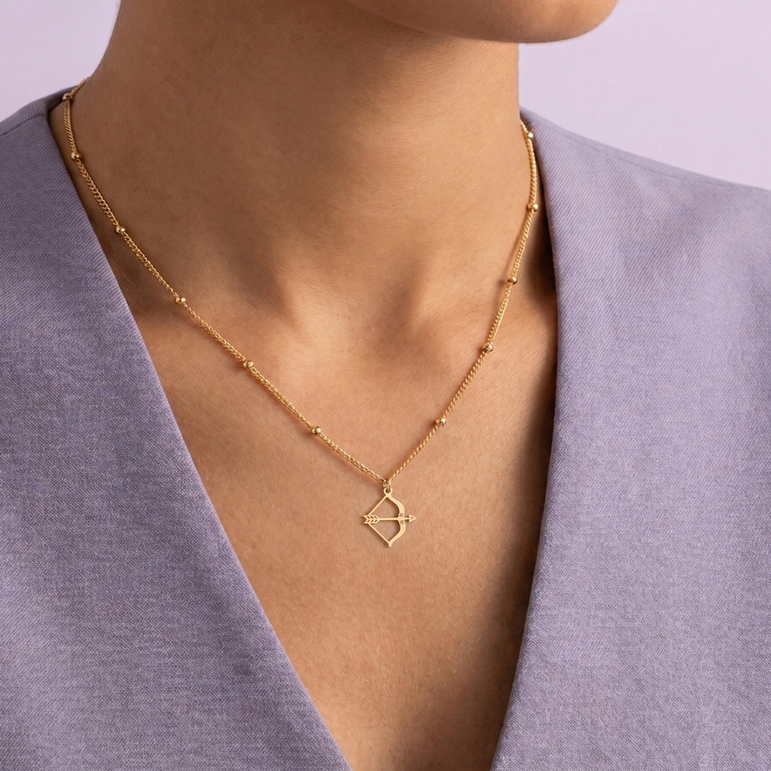 Bow Arrow Beady Necklace