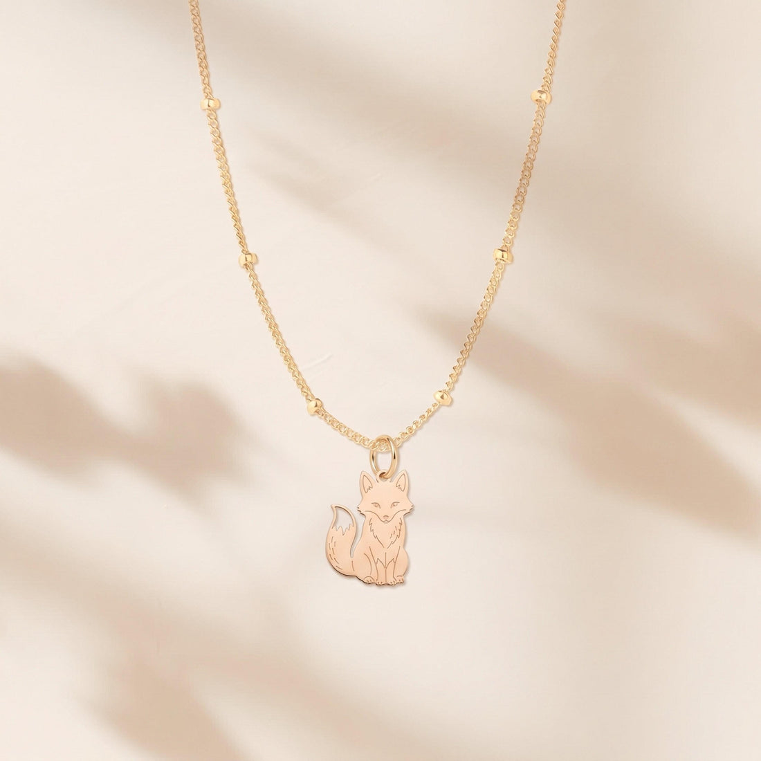 Sitting Fox Charm Necklace