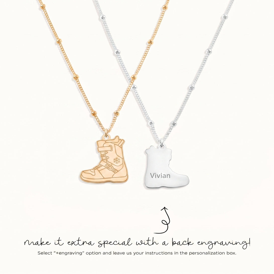 Combat Boot Charm Necklace