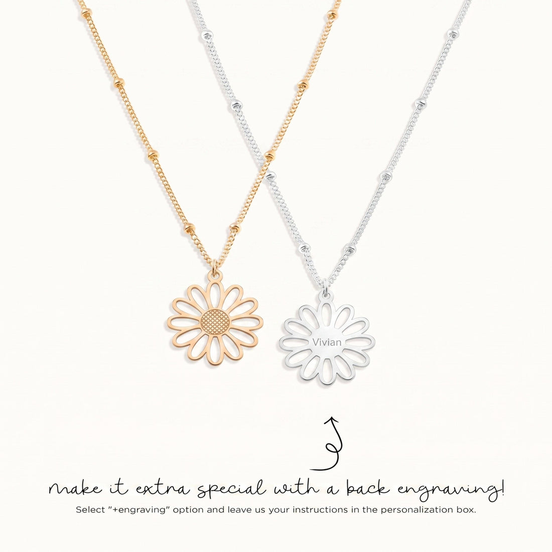 Flower Blossom Charm Necklace