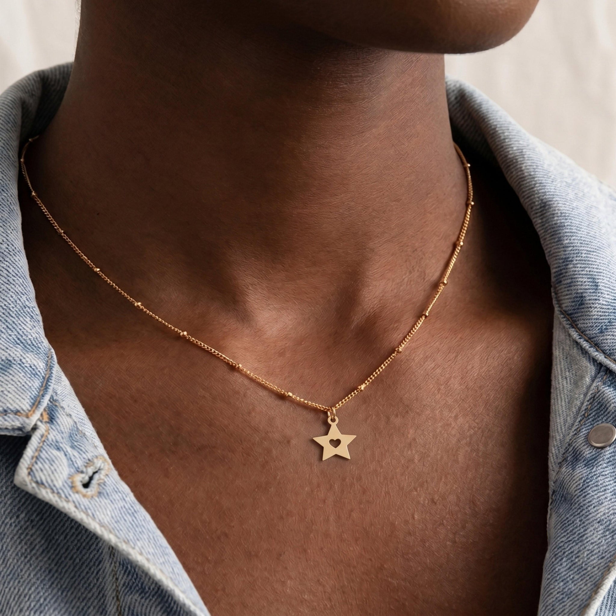 Heart Cutout Star Necklace